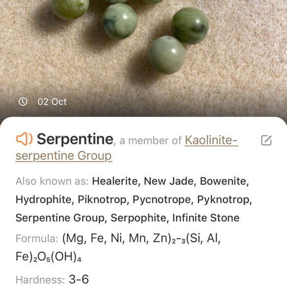 Serpentine Silver Cat on the Moon Necklace, Genuine Gemstone Beaded Necklace - Picture 8 of 9